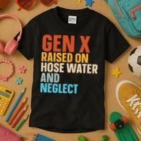 Gen X Raised On Hose Water And Neglect Kids T-Shirt thumb 3