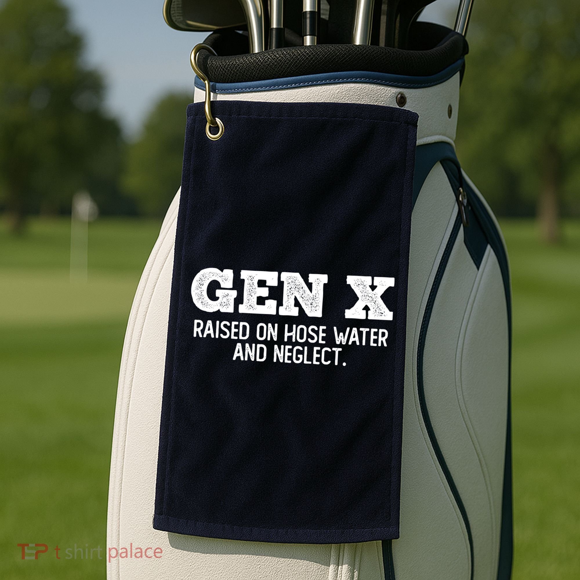 Gen X Raised On Hose Water And Neglect Golf Towel