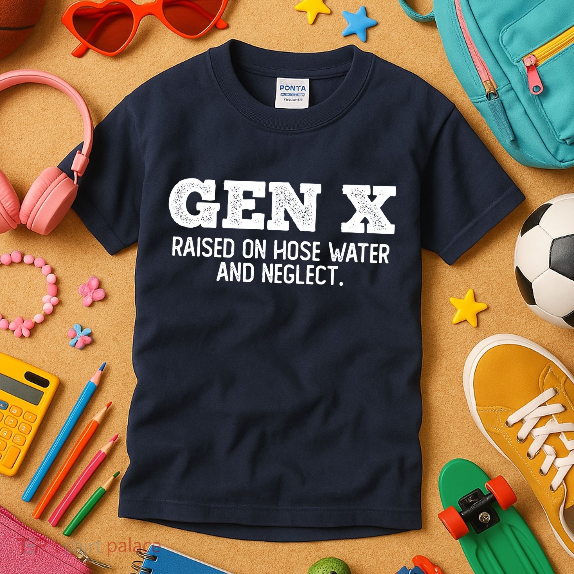 Gen X Raised On Hose Water And Neglect Kids T-Shirt