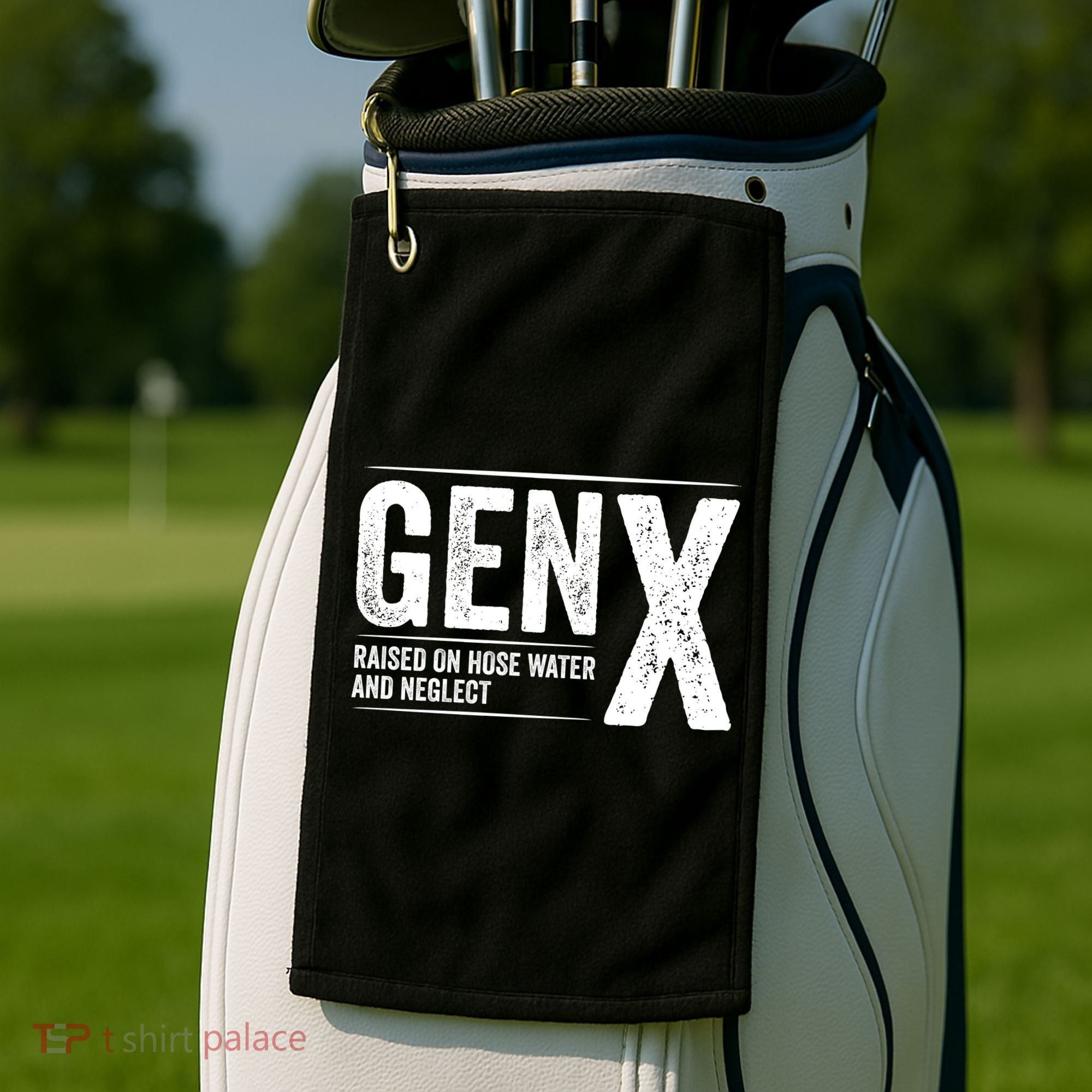 Gen X Raised On Hose Water And Neglect Generation X Golf Towel