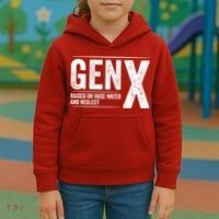 Gen X Raised On Hose Water And Neglect Generation X Kids Hoodie thumb 3