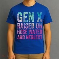 Gen X Raised On Hose Water And Neglect T-Shirt thumb 3