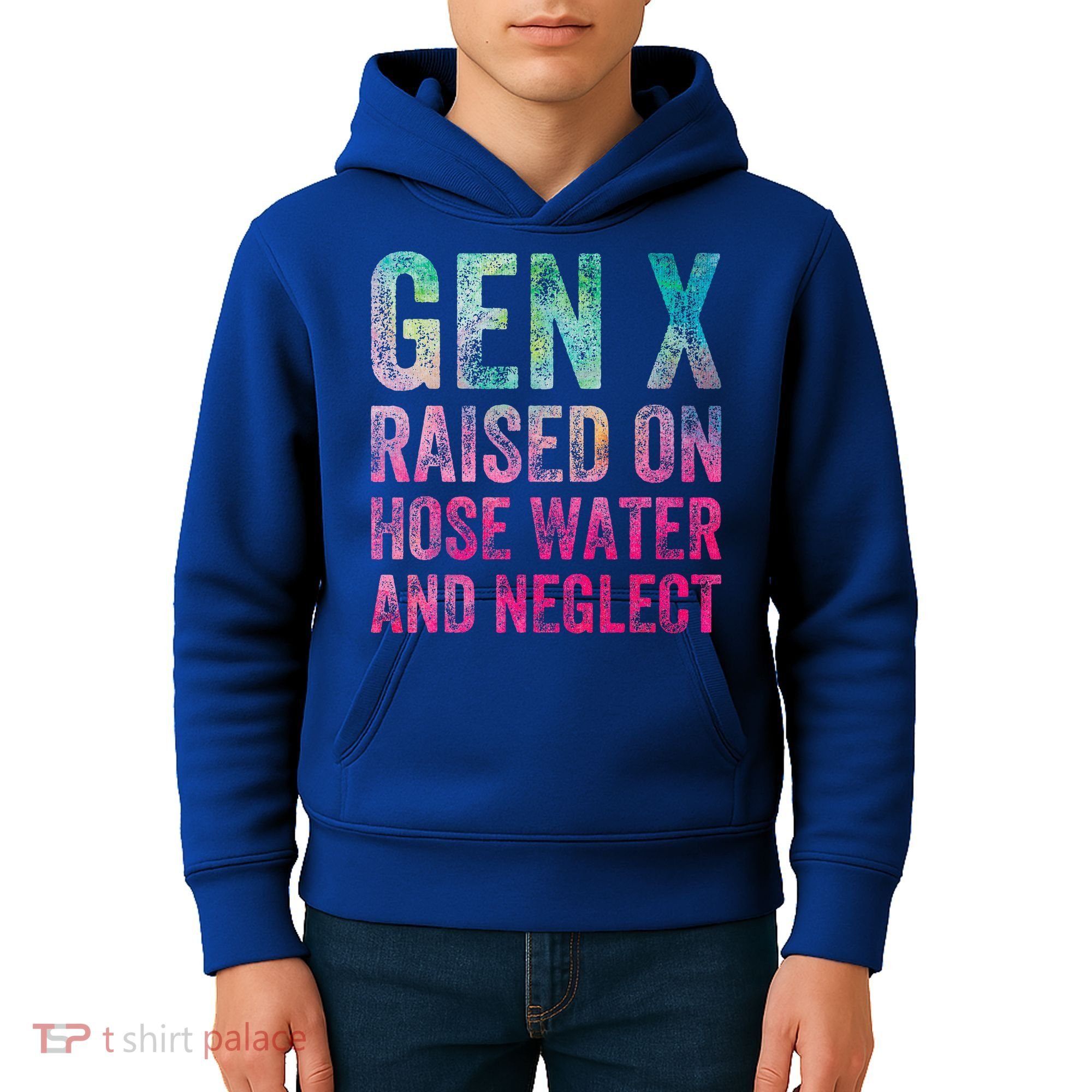 Gen X Raised On Hose Water And Neglect Kids Hoodie