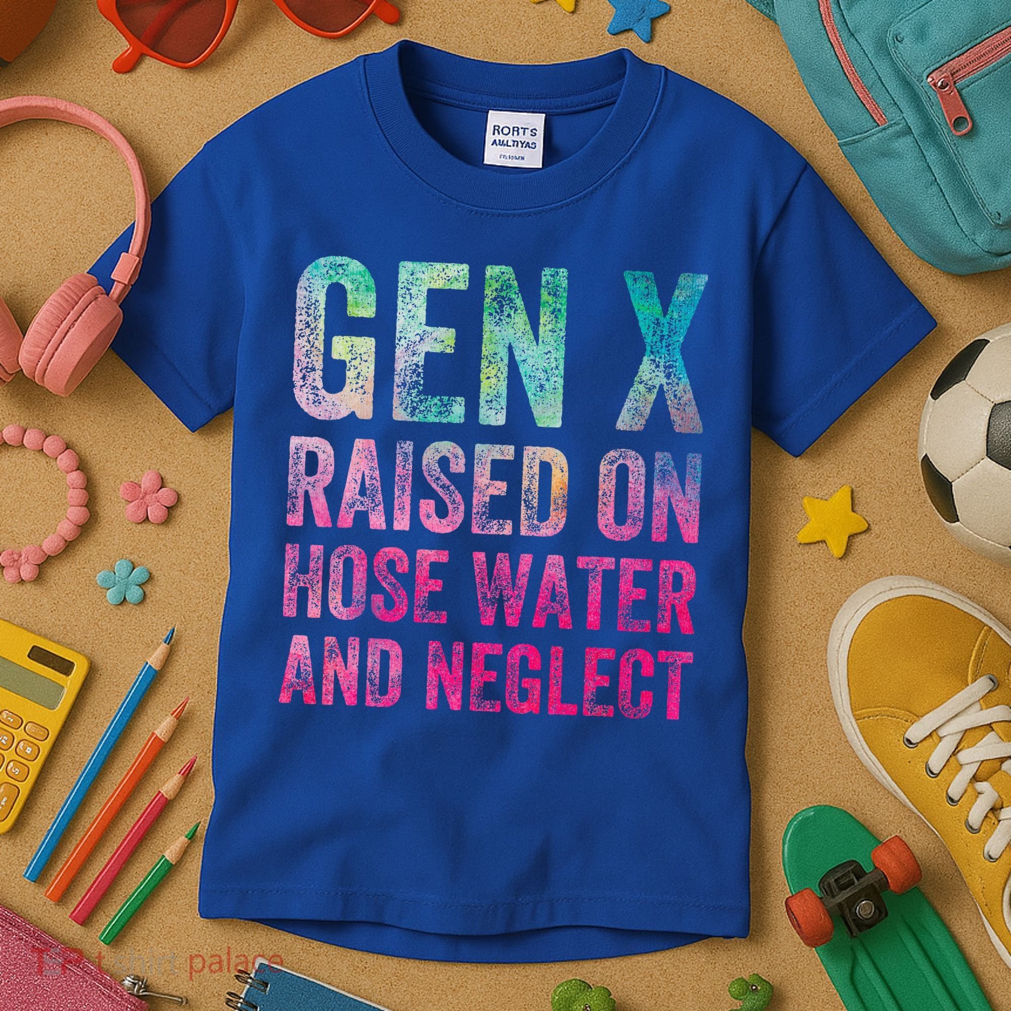 Gen X Raised On Hose Water And Neglect Kids T-Shirt