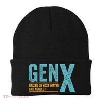 Gen X Raised On Hose Water And Neglect Retro Generation X Beanie thumb 0