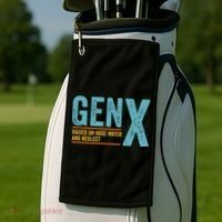 Gen X Raised On Hose Water And Neglect Retro Generation X Golf Towel thumb 2