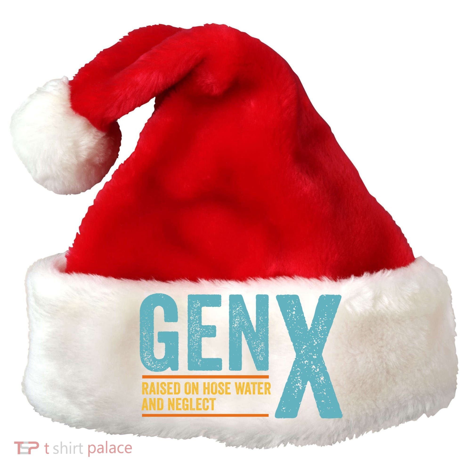 Gen X Raised On Hose Water And Neglect Retro Generation X Santa Hat
