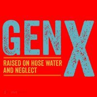Gen X Raised On Hose Water And Neglect Retro Generation X Santa Hat thumb 1