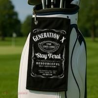 Generation X Stay Feral Golf Towel thumb 2