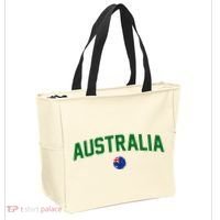 Green Yellow Australia Down Under Team Australia Flag Tote Bag thumb 2