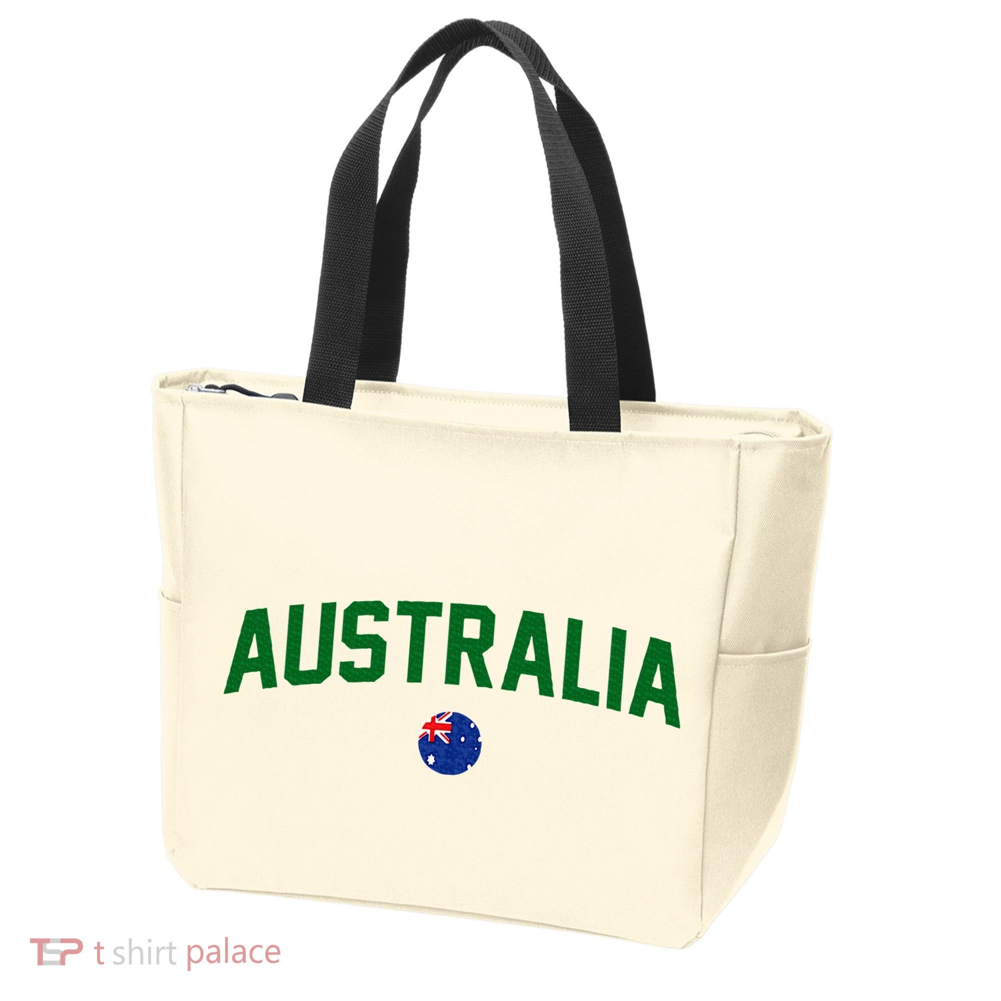 Green Yellow Australia Down Under Team Australia Flag Tote Bag