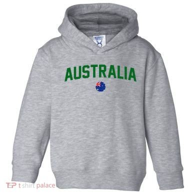 Green Yellow Australia Down Under Team Australia Flag Toddler Hoodie