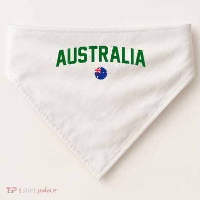 Green Yellow Australia Down Under Team Australia Flag USA-Made Doggie Bandana
