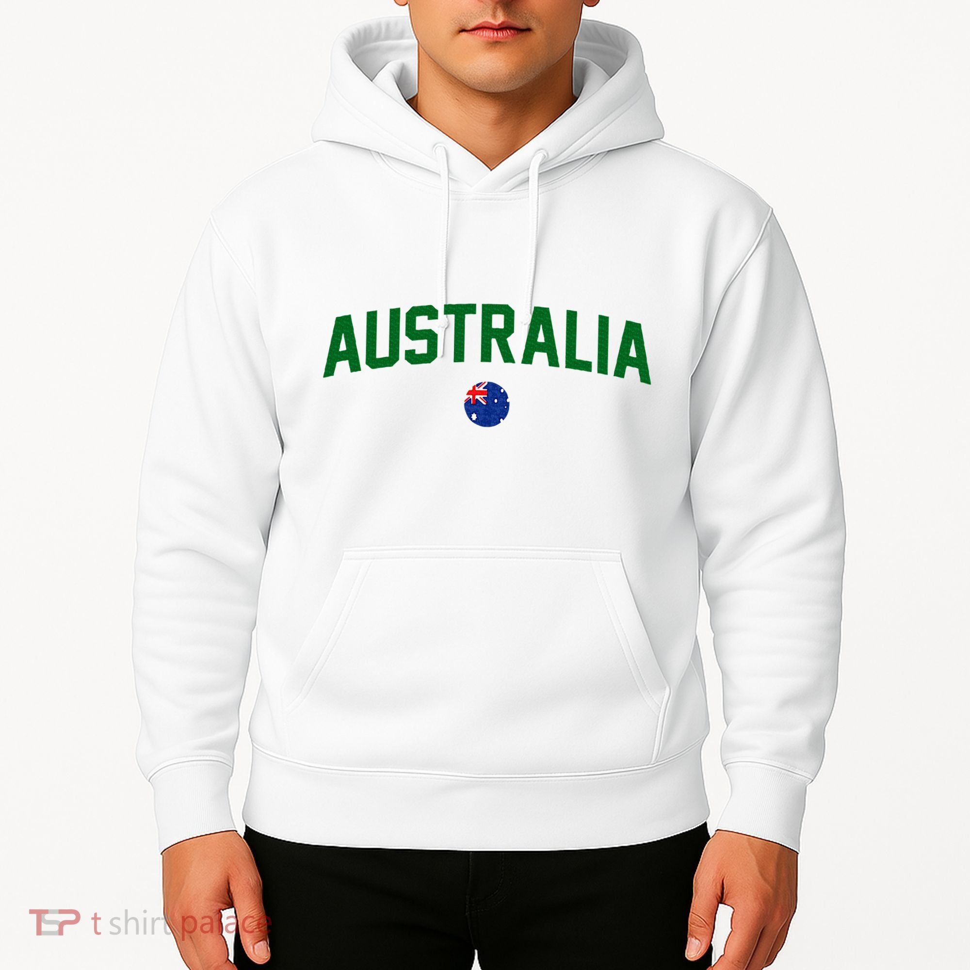 Green Yellow Australia Down Under Team Australia Flag Hoodie