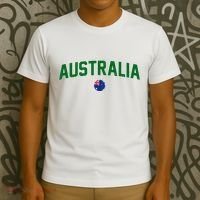 Green Yellow Australia Down Under Team Australia Flag T-Shirt thumb 3