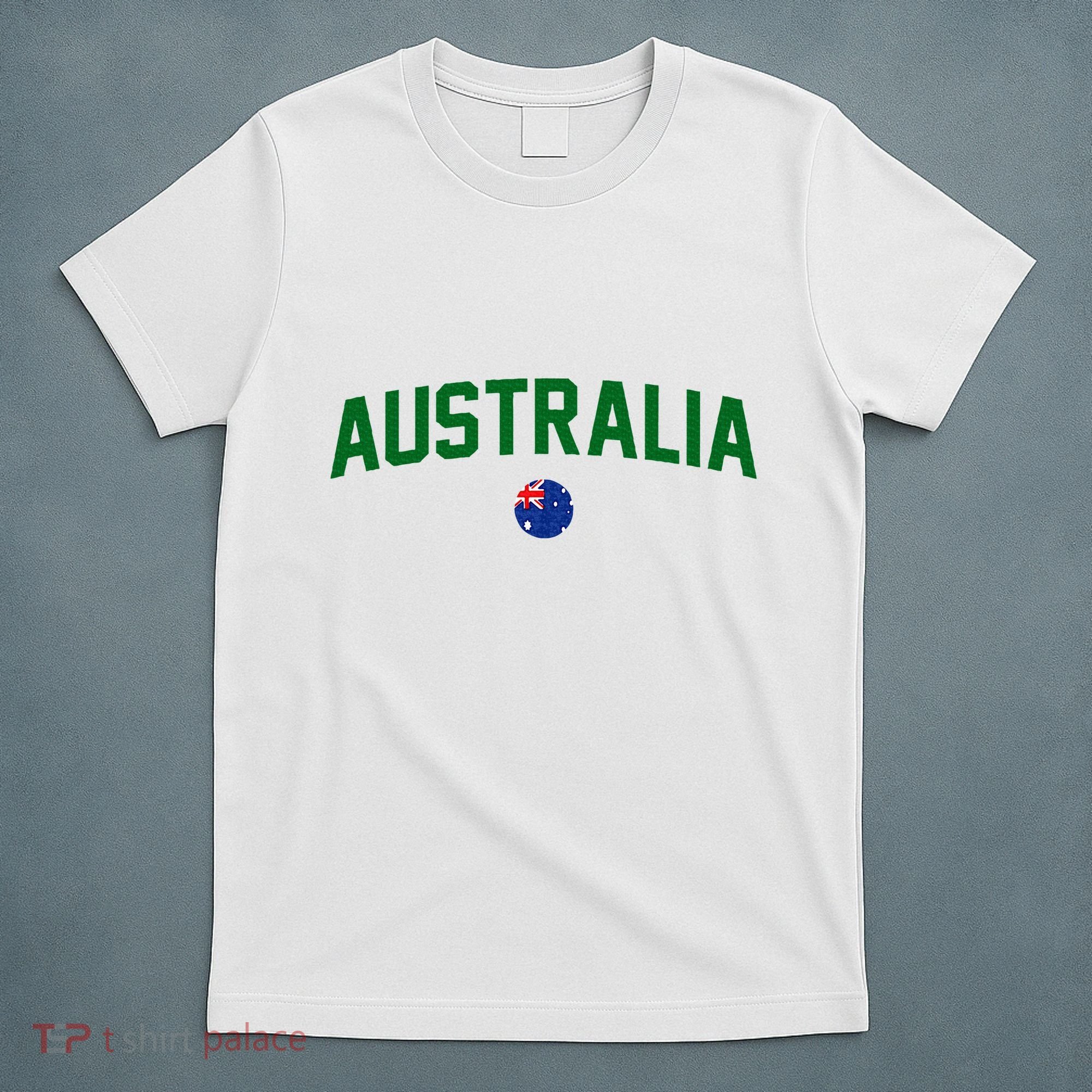 Green Yellow Australia Down Under Team Australia Flag T-Shirt