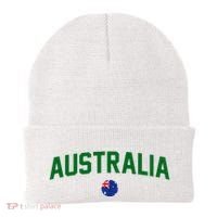 Green Yellow Australia Down Under Team Australia Flag Beanie thumb 0
