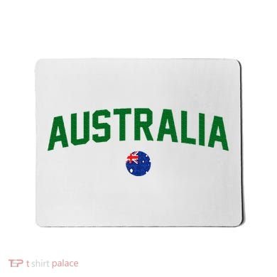 Green Yellow Australia Down Under Team Australia Flag Mousepad