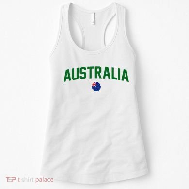 Green Yellow Australia Down Under Team Australia Flag Women's Tank Top