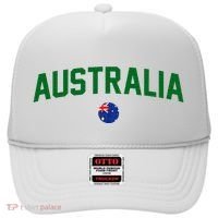 Green Yellow Australia Down Under Team Australia Flag Hat thumb 0