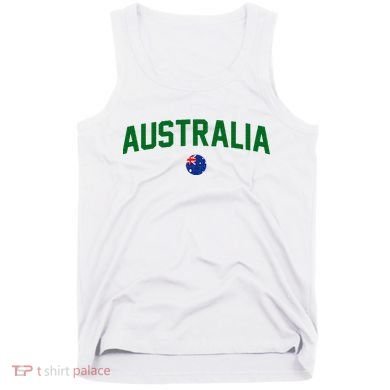 Green Yellow Australia Down Under Team Australia Flag Tank Top