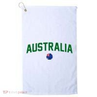 Green Yellow Australia Down Under Team Australia Flag Golf Towel thumb 0
