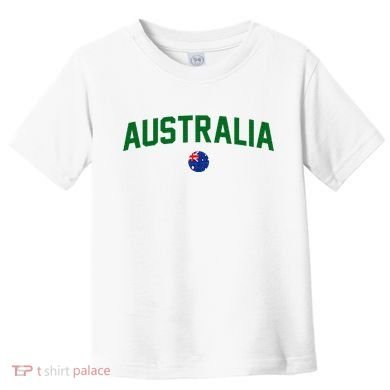 Green Yellow Australia Down Under Team Australia Flag Toddler T-Shirt