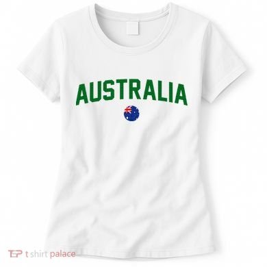 Green Yellow Australia Down Under Team Australia Flag Women's T-Shirt
