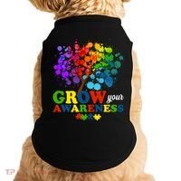 Grow Your Awareness Autism Tree Doggie Tank thumb 0