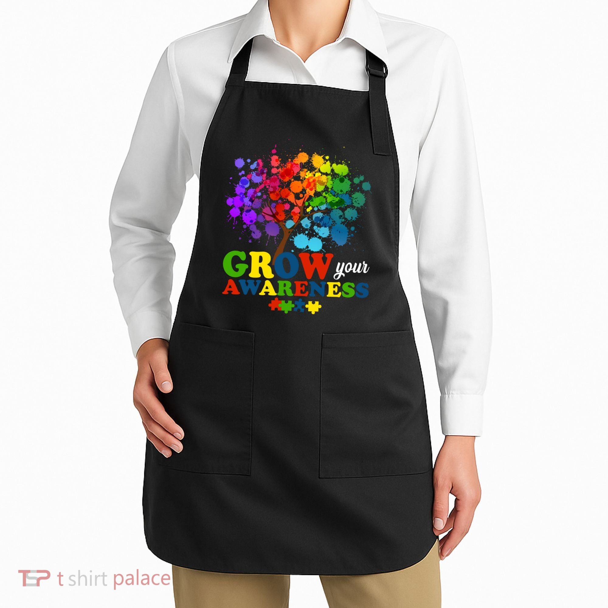 Grow Your Awareness Autism Tree Apron