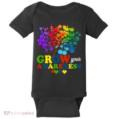 Grow Your Awareness Autism Tree Baby Bodysuit