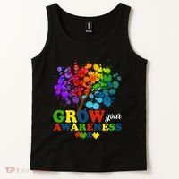Grow Your Awareness Autism Tree Tank Top thumb 2