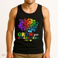 Grow Your Awareness Autism Tree Tank Top thumb 3