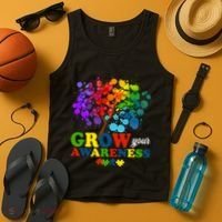 Grow Your Awareness Autism Tree Tank Top thumb 4