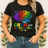 Grow Your Awareness Autism Tree Women's T-Shirt thumb 2
