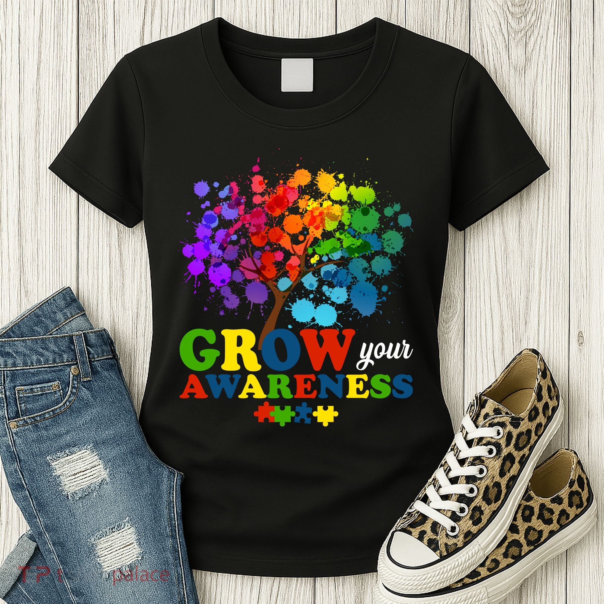 Grow Your Awareness Autism Tree Women's T-Shirt