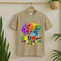 Grow Your Awareness Autism Tree T-Shirt thumb 2