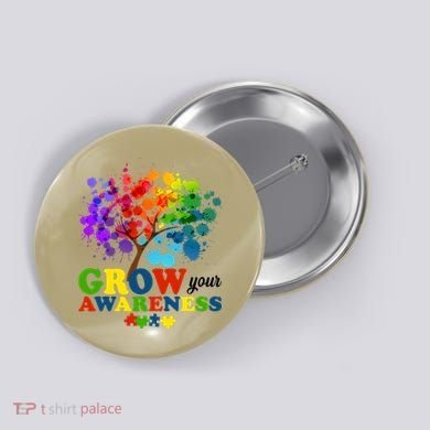 Grow Your Awareness Autism Tree Button