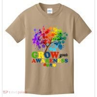 Grow Your Awareness Autism Tree Kids T-Shirt thumb 0
