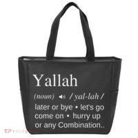 Globalbuzz Yallah Arabic Lebanese Word Definition Funny Tote Bag thumb 0