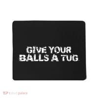 Give Your Balls A Tug Funny Hockey Trash Talk Gag Gift Mousepad thumb 0