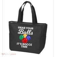 Grab Your Balls It's Bocce Time, Bocce Tote Bag thumb 3