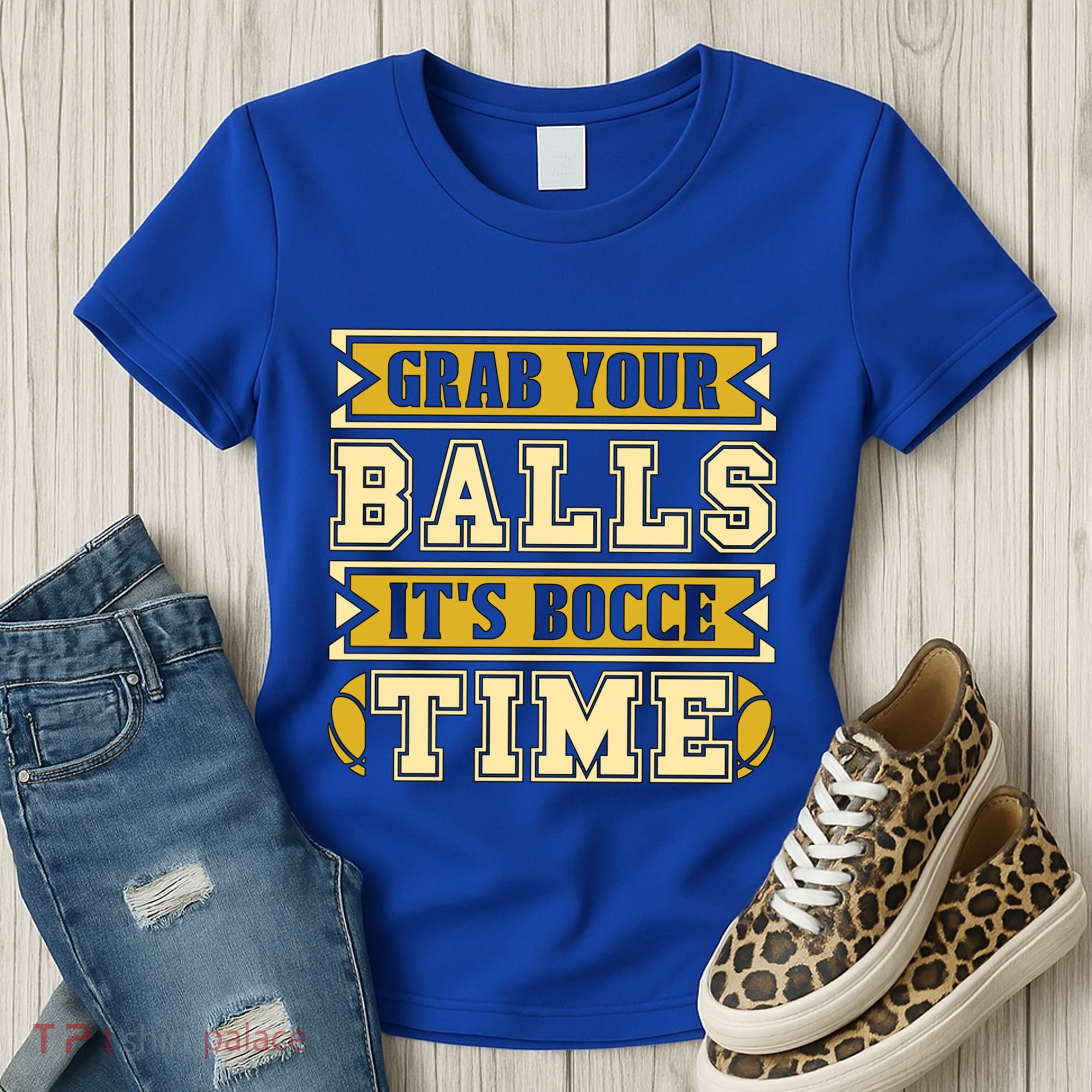 Grab Your Balls ItS Bocce Time Loves Petanque Bocce Ball Gift Women's T-Shirt