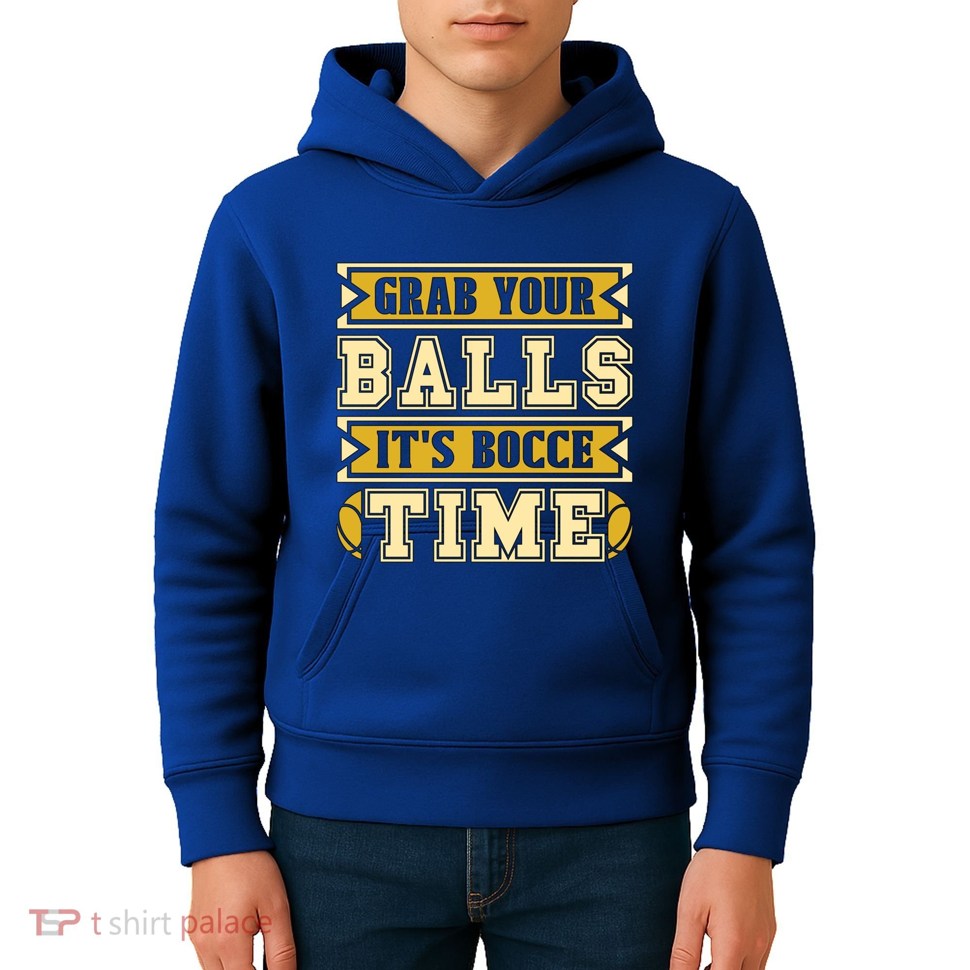 Grab Your Balls ItS Bocce Time Loves Petanque Bocce Ball Gift Kids Hoodie