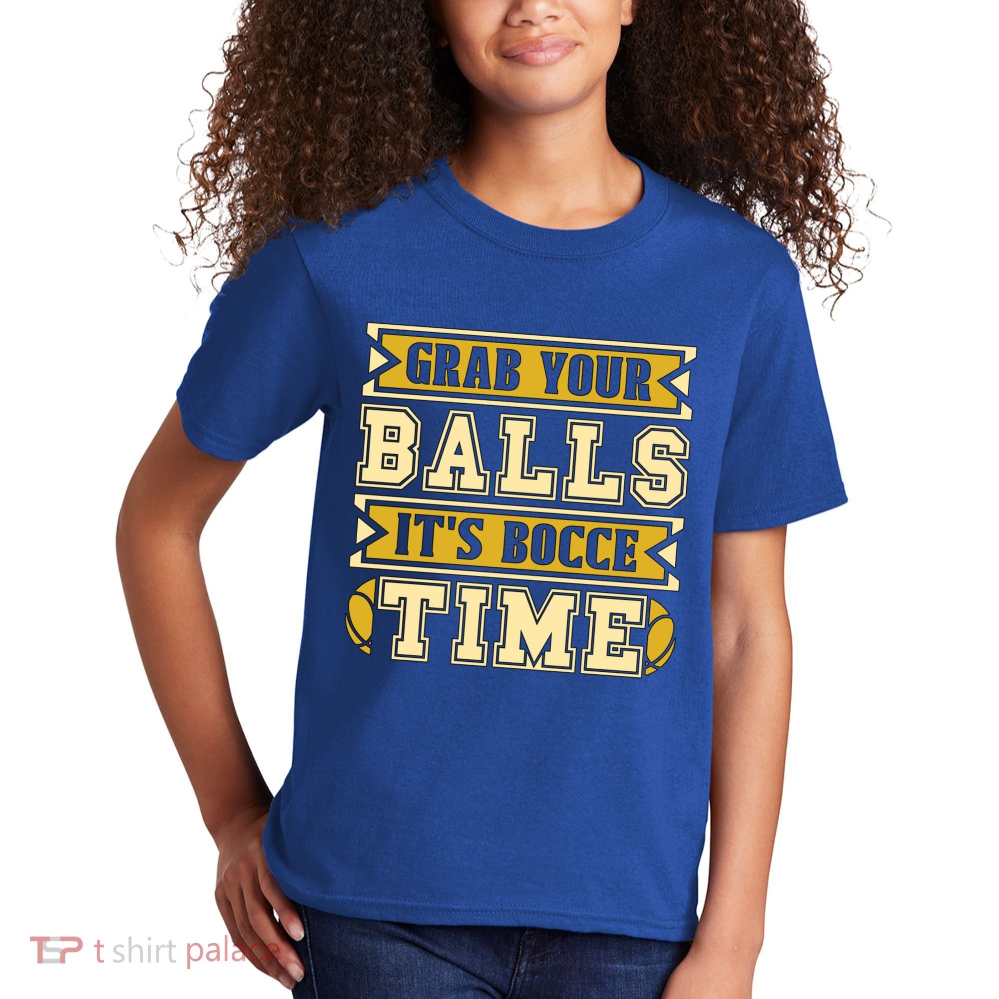 Grab Your Balls ItS Bocce Time Loves Petanque Bocce Ball Gift Kids T-Shirt