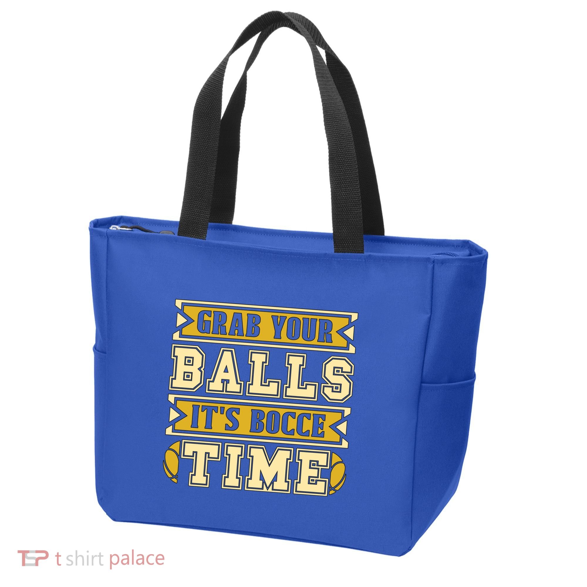 Grab Your Balls ItS Bocce Time Loves Petanque Bocce Ball Gift Tote Bag