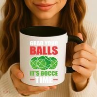 Grab Your Balls ItS Bocce Time Bocce Bocce Ball Gift Coffee Mug thumb 3