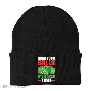 Grab Your Balls ItS Bocce Time Bocce Bocce Ball Gift Beanie