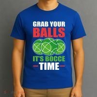 Grab Your Balls ItS Bocce Time Bocce Bocce Ball Gift T-Shirt thumb 3