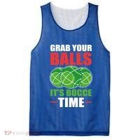 Grab Your Balls ItS Bocce Time Bocce Bocce Ball Gift Mesh Reversible Basketball Jersey Tank thumb 0